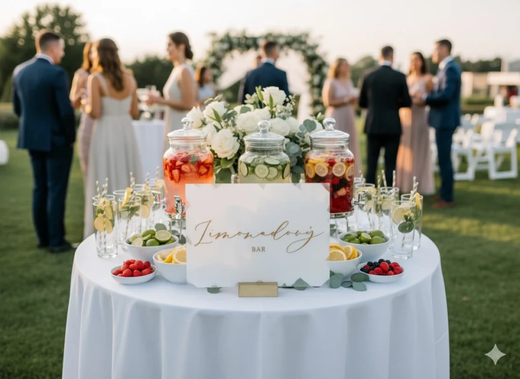 Cedule Limonádový bar, cedule na svatbu, Akrylová cedule na svatbu