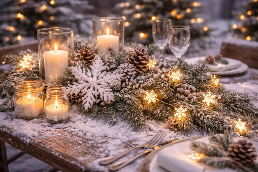 zimní svatební dekorace