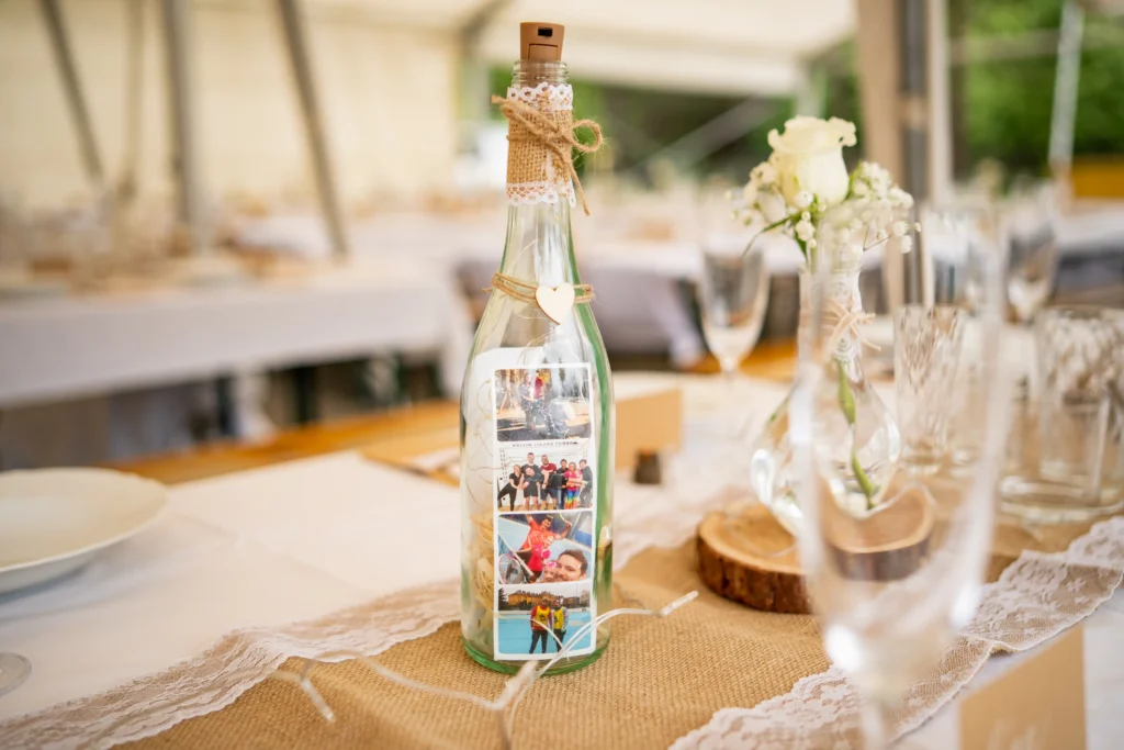 Originální vystavení fotek na svatbě 