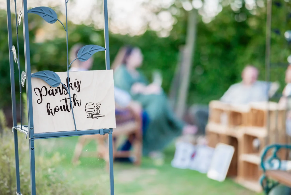 Pánský koutek na svatbě