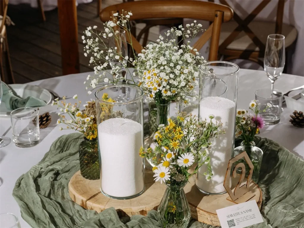 Svatební výzdoba v přírodním stylu 