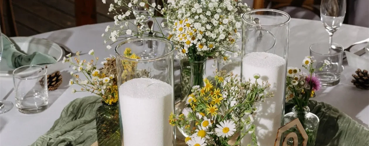 Svatební výzdoba v přírodním stylu