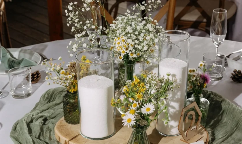 Svatební výzdoba v přírodním stylu